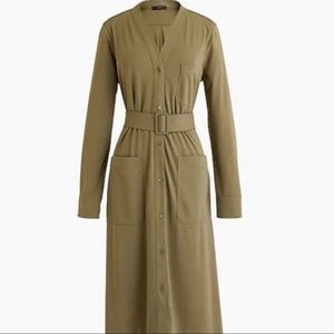 J.Crew Long-sleeve belted knit dress XS - Midi